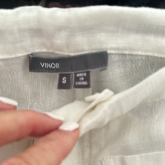 BNWT VINCE WHITE LINEN PANTS - Picture 5 of 6